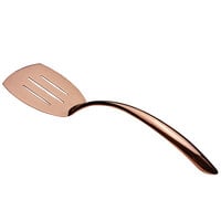 Bon Chef 9460RG 14 3/4" Rose Gold Stainless Steel Slotted Serving Turner with Hollow Cool Handle