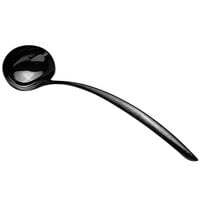Bon Chef 9456HFB 6 oz. Black Hammered Stainless Steel Serving Ladle with Hollow Cool Handle