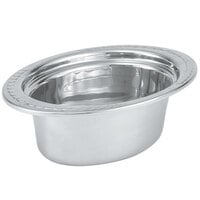 Vollrath 8230110 Miramar® 3.5 Qt. Decorative Stainless Steel Oval Food Pan - 4" Deep