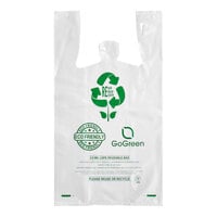 Choice 1/6 Standard Size 3 Mil Clear Reusable Extra Heavy-Duty Plastic T-Shirt Bag - 150/Case