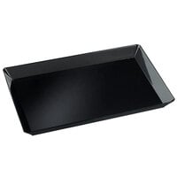 Solia PS30583 Quartz 7 3/8" x 5 1/8" Black Plastic Plate - 200/Case