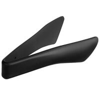 Tablecraft 39100 7" Black Silicone-Coated Stainless Steel Tongs