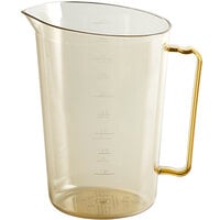 Cambro 400MCH150 4 Qt. High Heat Amber Plastic Measuring Cup
