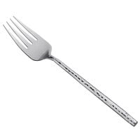 Carlisle 60202 Terra 12" 18/0 Hammered Stainless Steel Serving / Cold Meat Fork