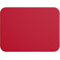 Tomlinson Chef's Edge 8" x 6" x 1/2" Red Polyethylene Cutting Board