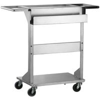 Lakeside 145 Mise En Place Stainless Steel Chef's Ingredient Staging Cart with 3 1/2" Casters