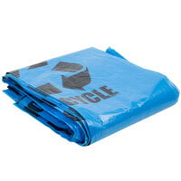 40-45 Gallon 1.2 Mil 40" X 46" Linear Low Density Blue Tint Recycling Bag - 100/Case