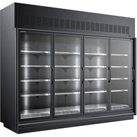 Master-Bilt BEM-4-30SC-B 123" Black Glass Door Refrigerated Merchandiser