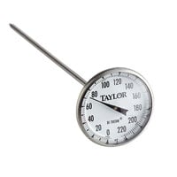 Taylor 6215J 8" Superior Grade Instant Read Pocket Probe Dial Thermometer 0 to 220 Degrees Fahrenheit