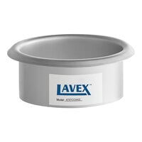 Lavex 4 9/16" x 2" Round Stainless Steel In-Counter Trash Chute