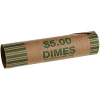 Preformed Coin Wrapper - $5, Dimes - 1000/Case