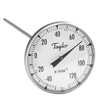 Taylor 6211J 8" Superior Grade Instant Read Probe Dial Thermometer -40 to 120 Degrees Fahrenheit