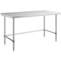 Regency Spec Line 30 inch x 60 inch 14-Gauge 304 Stainless Steel Commercial Open Base Work Table