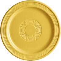 Acopa Capri 9" Citrus Yellow Stoneware Plate - 12/Case
