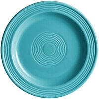 Acopa Capri 7" Caribbean Turquoise Stoneware Plate - 12/Pack