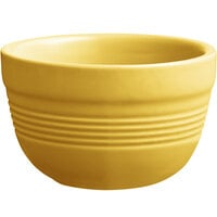 Acopa Capri 8 oz. Citrus Yellow Stoneware Bouillon - 36/Case