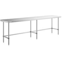 Regency Spec Line 24 inch x 108 inch 14-Gauge 304 Stainless Steel Commercial Open Base Work Table