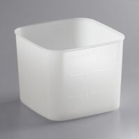 Carlisle 6 Qt. Square Polyethylene White Food Storage Container