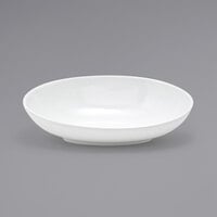 Front of the House DBO110WHP20 Ellipse 36 oz. White Oval Slanted Porcelain Bowl - 2/Case