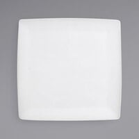 Front of the House DAP027WHP23 Canvas 7 1/2" White Square Porcelain Flat Plate - 12/Case