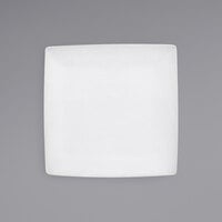 Front of the House DAP044WHP23 Canvas 5 1/2" White Square Porcelain Flat Plate - 12/Case