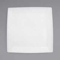 Front of the House DSP016WHP22 Canvas 9" White Square Porcelain Flat Plate - 6/Case