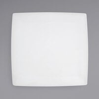 Front of the House DDP025WHP22 Canvas 11" White Square Porcelain Flat Plate - 6/Case