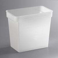 Carlisle 18 Qt. White Rectangular Polyethylene Food Storage Container