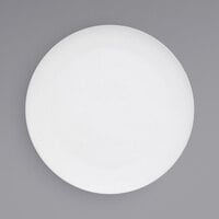 Front of the House DDP058WHP22 Canvas 10" White Round Porcelain Flat Plate - 6/Case