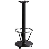Lancaster Table & Seating Cast Iron 17" Bar Height Table Base with 16" Foot Rest and Table Equalizers