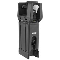 Cambro 4.75 Gallon Black Portable Handwash Station with Soap and Roll Paper Towel Dispenser and Riser