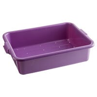 Vollrath 1511-C80 Traex® Color-Mate Purple Allergen-Free Perforated Drain Box - 20" x 15" x 5"