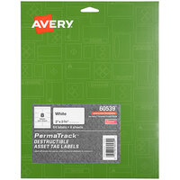 Avery® 60539 PermaTrack 2" x 3 3/4" Destructible Asset Labels - 64/Pack