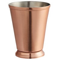 Acopa Alchemy 16 oz. Copper Mint Julep Cup with Beaded Detailing - 4/Pack