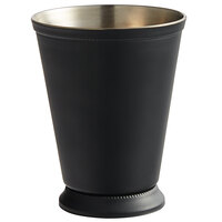 Acopa Alchemy 16 oz. Matte Black Mint Julep Cup with Beaded Detailing - 4/Pack