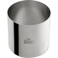 Fat Daddio's SSRD-4030 ProSeries 4" x 3" Stainless Steel Round Cake / Food Ring Mold
