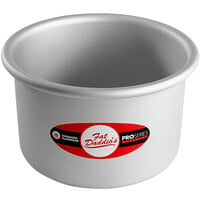 Fat Daddio's PRD-64 ProSeries 6" x 4" Round Anodized Aluminum Straight Sided Cake Pan