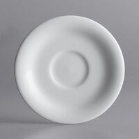Corona by GET Enterprises PA1101800324 Actualite 6 1/4" Bright White Porcelain Cappuccino Saucer - 24/Case