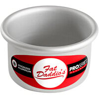 Fat Daddio's PCC-32 ProSeries 3" x 2" Round Anodized Aluminum Straight Sided Cheesecake Pan with Removable Bottom