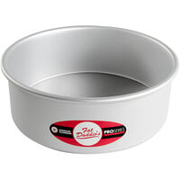 Fat Daddio's PCC-83 ProSeries 8" x 3" Round Anodized Aluminum Straight Sided Cheesecake Pan with Removable Bottom