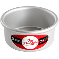 Fat Daddio's PCC-42 ProSeries 4" x 2" Round Anodized Aluminum Straight Sided Cheesecake Pan with Removable Bottom