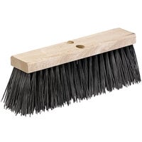 Carlisle 3611301801 Flo-Pac 18" Hardwood Push Broom Head with Brown Polypropylene Bristles