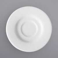 Corona by GET Enterprises PA1101900324 Actualite 6 1/2" Bright White Porcelain Tea / Bouillon Saucer - 24/Case