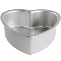 Fat Daddio's PHT-83 ProSeries 8" x 3" Anodized Aluminum Heart Shaped Cake Pan