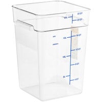 Vigor 22 Qt. Clear Square Polycarbonate Food Storage Container