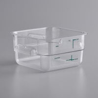 Vigor 2 Qt. Clear Square Polycarbonate Food Storage Container