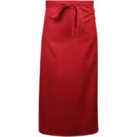 Mercer Culinary M61130RD Genesis® Red Customizable Poly-Cotton Bistro Apron - 33" x 29"