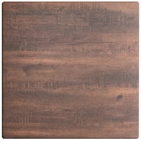 Lancaster Table & Seating Excalibur 27 1/2" x 27 1/2" Square Table Top with Textured Walnut Finish