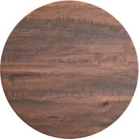Lancaster Table & Seating Excalibur Round Table Top with Textured Walnut Finish