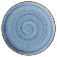 Corona by GET Enterprises PA1604712324 Artisan 9" Blue Porcelain Coupe Plate - 24/Case